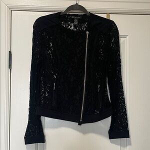 INC International Concepts Black Lace Jacket - S